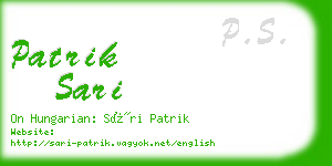 patrik sari business card